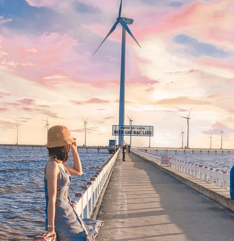 Thuê xe Cần Thơ đi cánh đồng điện gió Bạc Liêu